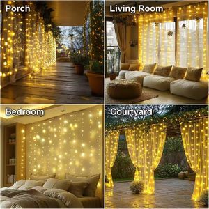 Guirlandes lumineuses à LED 300 LED, 8 modes, avec prise USB, télécommande, pour chambre à coucher, décoration de mariage, mur intérieur, <span class=keywords><strong>Halloween</strong></span> - Product Image 6