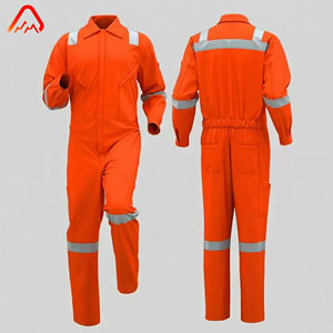 Vêtements de travail de haute qualité 100% coton ignifuge résistant au feu Combinaison de pilote avec réflecteur - Product Image 1