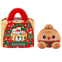 Jouet anti-stress en peluche de 10 cm, design de Noël, en forme de boulette, mignon, à presser, avec cuiseur vapeur