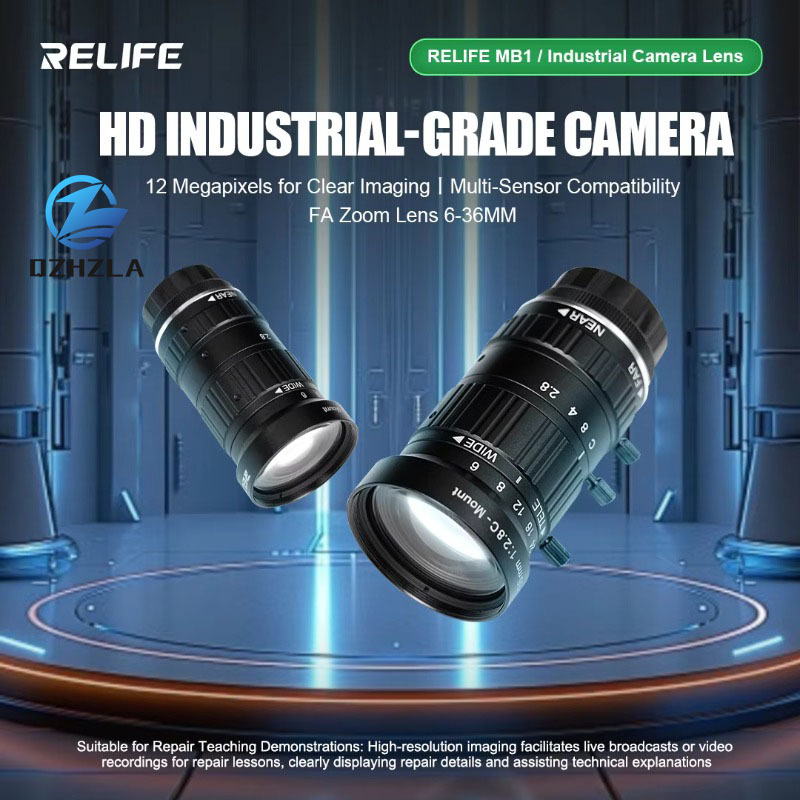 RELIFE MB1 HD Industrial-Grade <strong>Camera</strong> 12 Megapixels for Clear Imaging FA <strong>Zoom</strong> Lens 6-36MM <strong>Optical</strong> <strong>Zoom</strong> and Adjustable Aperture