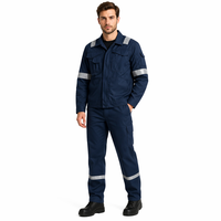 Ensemble de travail haute visibilité pour hommes, anti-plis, réfléchissant, durable, uniforme de sécurité, pantalon cargo et veste pour mécaniciens