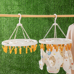 Hot Sale Space-Saving Round Socks Clothes <strong>Hanger</strong> with Hooks Convenient <strong>Clips</strong> for Household Use - Product Image 2