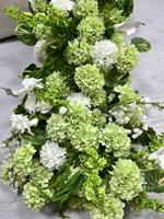 Rangkaian Bunga Hydrangea Calla Lily Hijau Putih Sutra Buatan Tangan Berkualitas Tinggi untuk Dekorasi Pernikahan, Pesta, Acara, Sewa, Toko