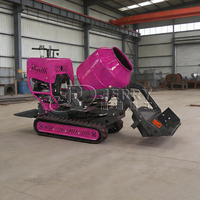 Minidumper mezclador de hormigón hidrostático con motor diésel, mezclador portátil de cemento y mortero