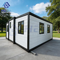 Maison préfabriquée pliable et mobile étanche de 40 pieds ou 20 pieds, 2, 3 ou 4 chambres, en acier léger, extensible, type conteneur