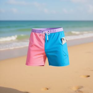 Buonic <b>Men's</b> Color Block Swim <b>Trunks</b> With Pocket M L XL XXL For Beach And Sports - Product Image 3