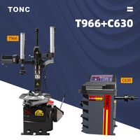 Tonctools Nouveau Démonte-pneus Classique avec Deux Bras d'Assistance et Deux Verrous d'Air, Équilibreuse de Roues Infrarouge, Équipement de Garage Automobile en Gros