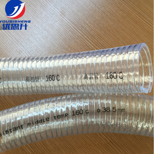 <span class=keywords><strong>Manguera</strong></span> de agua de trueno reforzada trenzada en espiral de alambre de acero inoxidable Flexible de plástico de PVC transparente de 3 pulgadas - Product Image 4