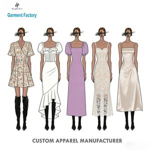 Giyim Üreticisi ODM OEM Özel Yüksek Kalite Özel Marka Düz Renk Pamuklu Keten Uzun Tesettür Elbiseler Kadın Günlük - Product Image 1