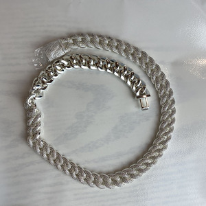 All'ingrosso <span class=keywords><strong>collana</strong></span> di gioielli Hiphop da <span class=keywords><strong>uomo</strong></span> 14mm argento placcato oro taglio ghiacciato CZ diamante Miami cubano zircone pietra principale - Product Image 4