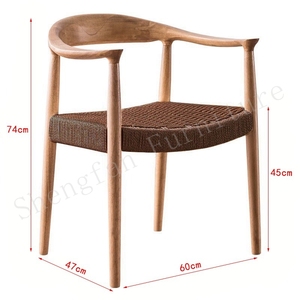Créateurs célèbres <span class=keywords><strong>HANS</strong></span> J. <span class=keywords><strong>WEGNER</strong></span> <span class=keywords><strong>Chaise</strong></span> en bois massif du président Kennedy de style danois, robuste et durable, couleur noyer La <span class=keywords><strong>chaise</strong></span> ronde - Product Image 5