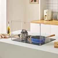 Écran de protection anti-éclaboussures de graisse pour cuisinière, panneau de séparation en plastique PC transparent pour la cuisson