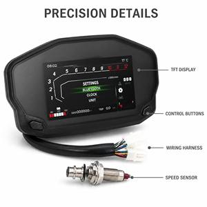 Compteur de vitesse numérique TFT pour moto, tachymètre, odomètre, multi-interface, Bluetooth, jauge réglable, en promotion - Product Image 3