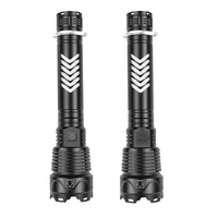 Lampe torche industrielle rechargeable à LED la plus puissante de l'usine, XHP160, 5000 lumens, portée de 1 km, lumière puissante