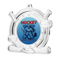 Médaille de championnat de hockey Noble Médaille personnalisée Sports Rectangle Médailles en métal de hockey en alliage de zinc