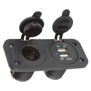<strong>Power</strong> <strong>Socket</strong> DC 12-24V Waterproof Dual Usb Ports Car Cigarette <strong>Socket</strong> With Cables and <strong>Fuse</strong> - Product Image 1