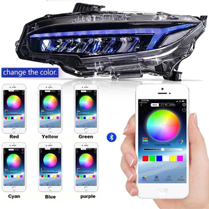 Đèn pha LED kiểu cánh rồng RGB động, xi nhan động cho Honda Civic thế hệ thứ 10 2016-2021 - Product Image 4