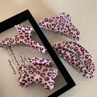 Pinces à cheveux en acétate à imprimé léopard en gros, grandes pinces à cheveux ovales en spirale, accessoires de mode pour femmes