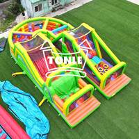 Parcours d'obstacles gonflable en forme de U pour la vente
