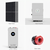 Kit de Système d'Énergie Solaire Hybride PV 10KW 20KW 30KW avec Batterie Lithium Solaire Murale et Panneau Solaire pour Usage Domestique