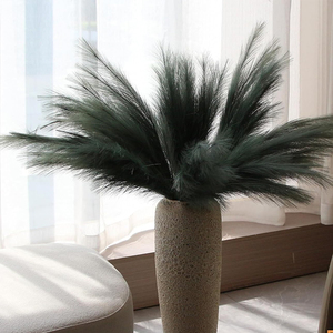 Boho <span class=keywords><strong>Chic</strong></span> hecho a mano alto Faux <span class=keywords><strong>Pampas</strong></span> hierba ramas coloridas para la decoración del hogar boda Día de San Valentín Navidad evento estilo - Product Image 1