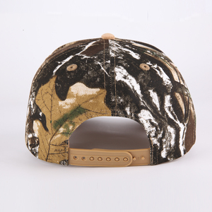 Casquette de baseball personnalisable à 5 panneaux en sergé <span class=keywords><strong>avec</strong></span> broderie 3D et impression numérique motif Real Tree – Chapeau de sport unisexe - Product Image 4