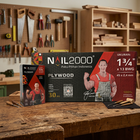 Clous multi-usages de 1¾” pour bois fin, contreplaqué, armoires, tiroirs et jouets en bois – Finition lisse avec tête texturée large