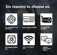 Mini PC para Juegos, CPU Intel I3 I5 I7 I9 de 9ª y 10ª Generación, GTX1030 GTX1050TI RTX1650 RTX2060 RTX3050, Computadora Portátil, PC de Escritorio 4K