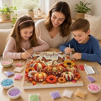Prix de gros Décorations de Noël DIY Produits artisanaux Cadeau d'Halloween Citrouilles Lumineuses Peinture murale diamantée perlée