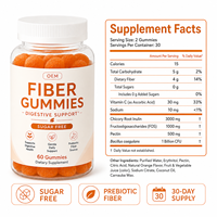 Gummies Premium Sans Sucre à Base de Fibres pour le Soutien Quotidien de la Santé Digestive, Stimulant de la Régularité à Base de Plantes, Fabricant ODM en Marque Blanche
