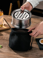 Aksesori Peralatan Masak untuk Berkemah di Luar Ruangan Kompor Camping Stainless Steel Mini Lipat - Peralatan Camping Portabel