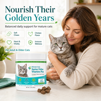 Vitamines pour chats seniors, formule avancée avec Lysine et Taurine pour soutenir la vision et la santé cardiaque, marque privée