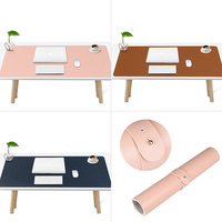 Mauspad de jeu double face étanche et antidérapant en cuir PU housse de table de bureau grand tapis de souris de bureau tapis de pc pour ordinateur portable