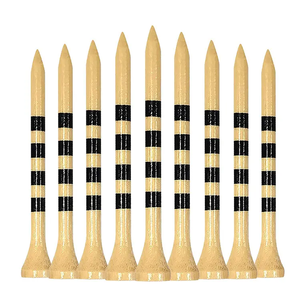 Profesional disesuaikan Logo dicetak 54mm 70mm 83mm 2 3/4 inci ramah lingkungan kayu bambu Golf tee - Product Image 6