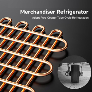 Barra posteriore a temperatura singola per refrigeratore a tre porte per frigorifero nero con apparecchiature di refrigerazione <span class=keywords><strong>in</strong></span> modalità di raffreddamento della ventola <span class=keywords><strong>in</strong></span> vendita - Product Image 5