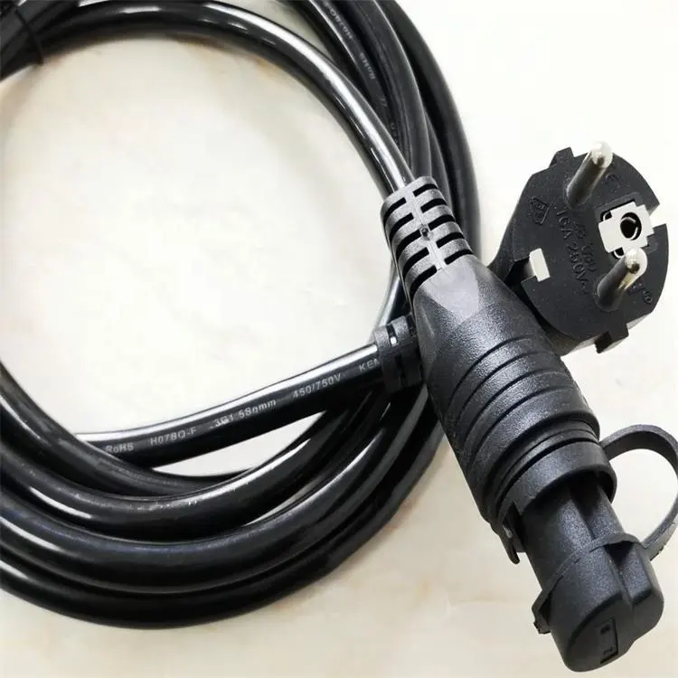 power cord with male female plug engine heating 3G1.5mm2 power cable cold anti-friction cable Defa plug H07BQ