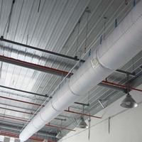 Système de ventilation industriel pour salle blanche et atelier, avec conduite textile ignifuge sans fuites pour CVC