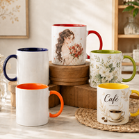 Taza de Café de Cerámica Personalizada con Impresión por Sublimación, Duradera, para Servicio de Bebidas en Cafeterías y Eventos Promocionales