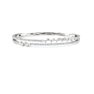 Bijoux fins, design classique de luxe, meilleure qualité, bracelet tennis en or blanc 18 carats avec diamants naturels, cadeau de mariage ou de fiançailles pour femme - Product Image 1