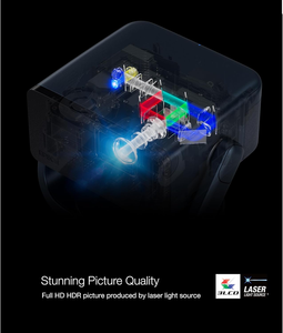 <b>Mini</b> EF22 Portable Smart Laser Projector, Bright 1,000 Lumens, FHD 1080p HDR, 3-Chip 3LCD - Product Image 2