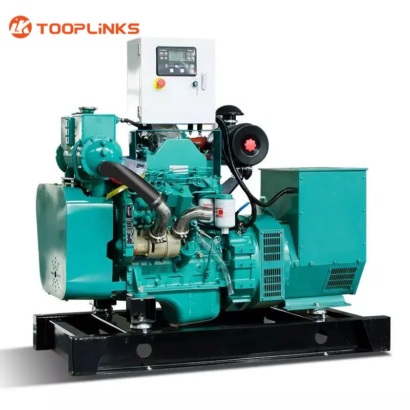 ทะเลใช้เครื่องกำเนิดไฟฟ้าดีเซล20kva-500kva ขับเคลื่อนโดยเครื่องยนต์คัมมินกับปั๊มน้ำทะเลและแลกเปลี่ยนความร้อน