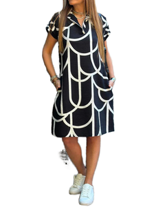 Túnica plisada americana Europea camisa elegante bordado de talla grande Kaftan vestido imperio cintura lindos volantes para fiesta <span class=keywords><strong>Ebay</strong></span> - Product Image 2