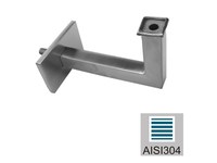 SS316 Finition noire Montage plat en acier inoxydable Main courante Raccord Escalier Rampe Accessoires Main courante Support-Carré Sans Selle