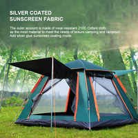 Tente de camping portable à double couche pour 4 à 10 personnes, système WeatherTec imperméable pour toutes les saisons, s'installe en 60 secondes