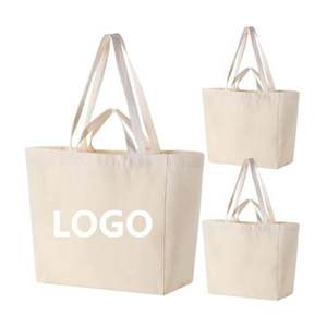 Hot Trend Oversized Grocery Shopping Heavy Duty Canvas Reusable Shoulder Large Double Handle Cotton Tote <b>Bag</b> for Beach Weekend - Product Image 1