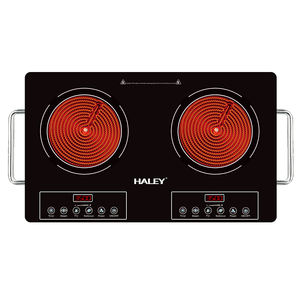 HAIEY Cuisinière à <span class=keywords><strong>induction</strong></span> double grande puissance de feu Cuisinière électrique opération simple Micro plaque de cristal <span class=keywords><strong>Table</strong></span> d'affichage numérique - Product Image 1