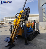 Foreuse hydraulique diesel complète avec pompe et engrenages, profondeur maximale de 800 m pour travaux de construction