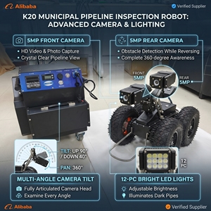 Robot d'inspection de canalisations étanche avec caméra pour l'étude des conduites souterraines - Product Image 4