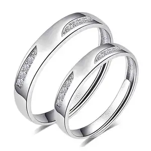 925银结婚戒指对夫妇戒指女男士