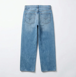 กางเกงยีนส์เดนิมทรงตรงสีฟ้าอ่อนเอวกลางสำหรับผู้ชาย ยี่ห้ออเมริกันอีเกิล รุ่นวังเชง เหมาะสำหรับใส่ลำลองในชีวิตประจำวัน - Product Image 4